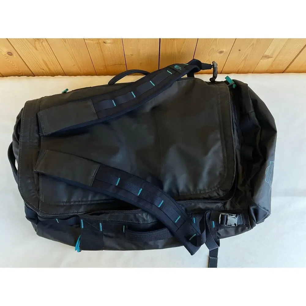 The North Face Base Camp Voyager 32L- Black with teal accent